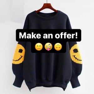3D Smiley Face Emoji Sweater